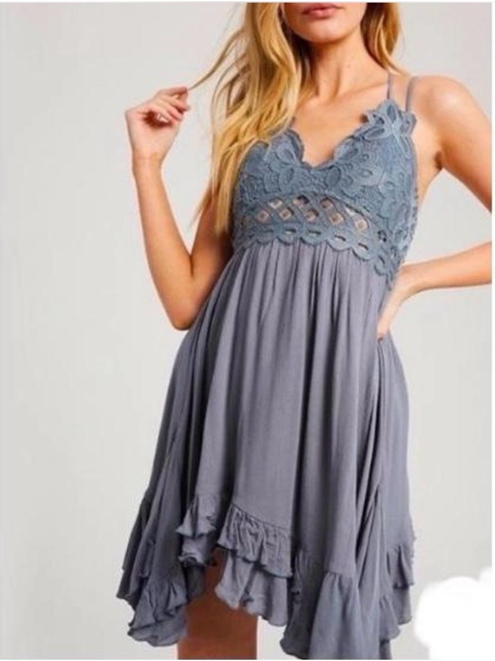 **SOLD** Free People Women's Adella Lace Slip Dress